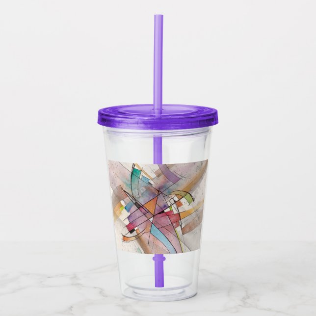 CANTATA i PASTELL STOR Abstrakt Konst Take Away Mugg (Framsida)