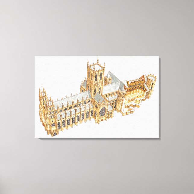 Canterbury Cathedral. Underbara Storbritannien Canvastryck (Framsida)