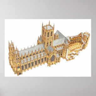 Canterbury domkyrka. Storbritannien Poster
