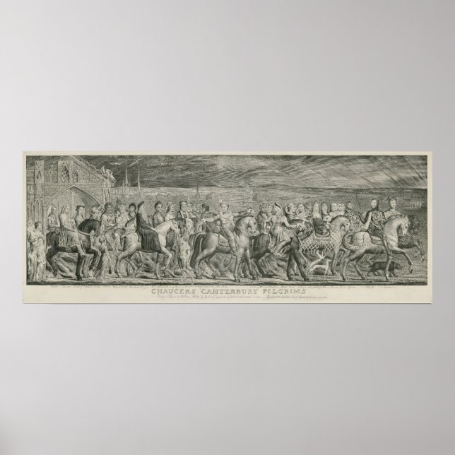 Canterbury Pilgrims av William Blake Poster (Framsidan)