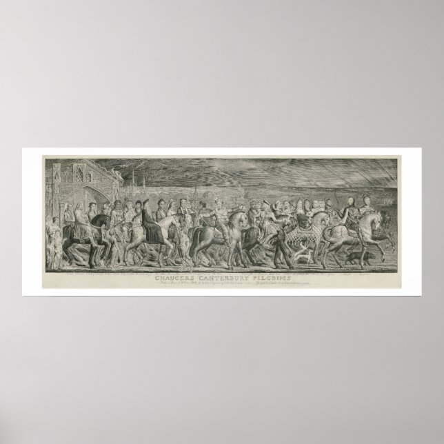 Canterbury Pilgrims av William Blake Poster (Framsidan)