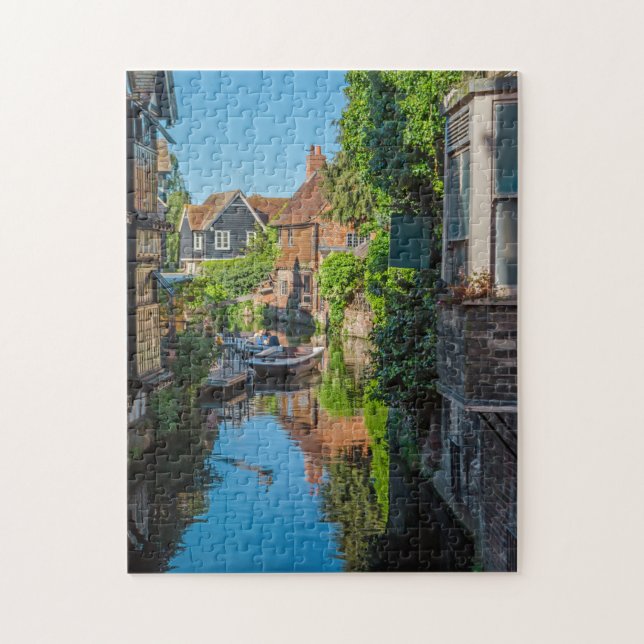 Canterbury River England Jigszle Puzzle Pussel (Vertikal)