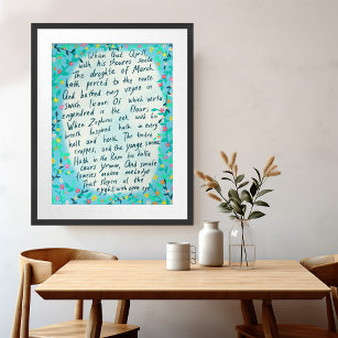 Canterbury Tales Springtime Mitten English Quote Poster