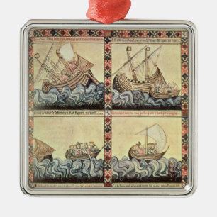 Cantiga 33, sida från 'Cantigasen de Santa Maria Julgransprydnad Metall