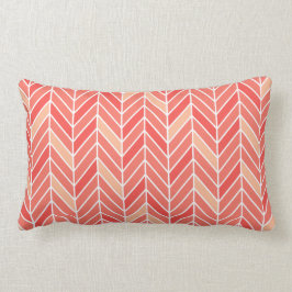 Cantilevererad Chevron-smal| persikor Lumbarkudde