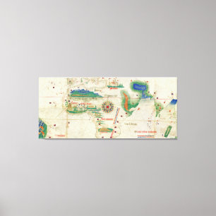 Cantino Planisphere 1502 Canvastryck