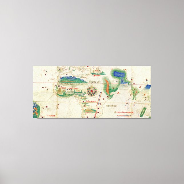 Cantino Planisphere | 1502 Canvastryck (Framsida)