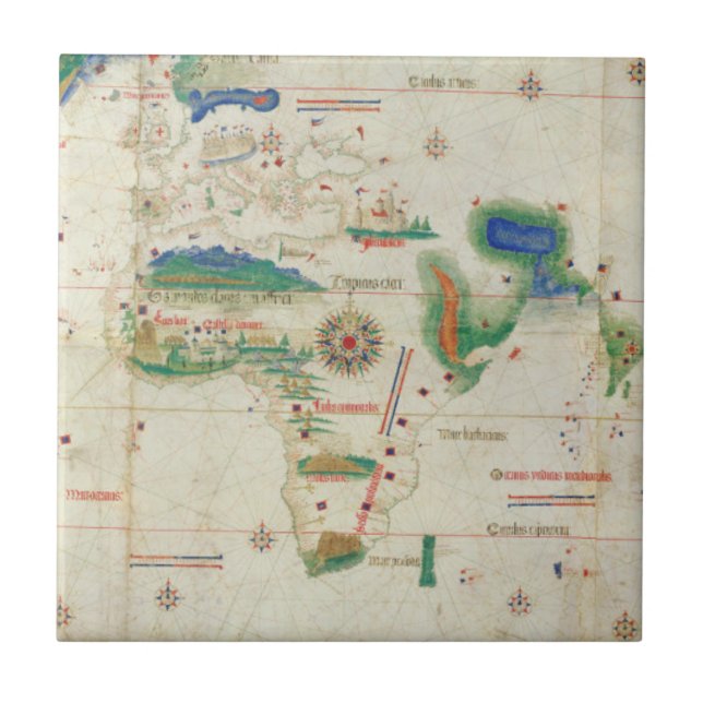Cantino Planisphere | 1502 Kakelplatta (Framsidan)