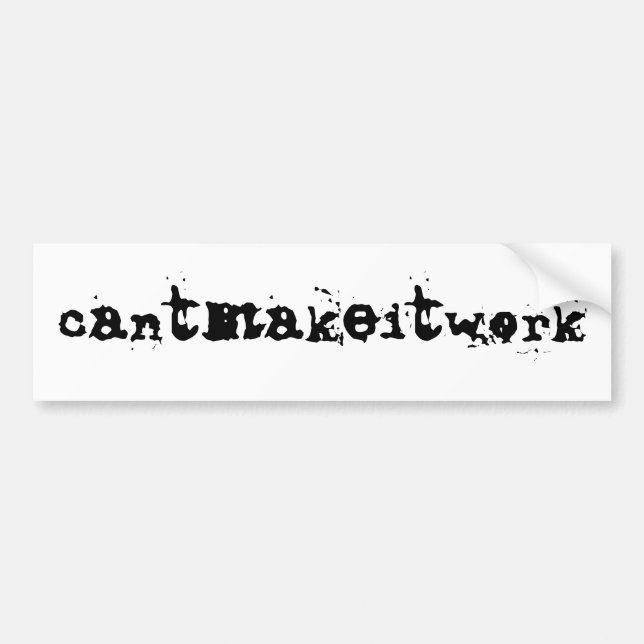 cantmakeitwork - bildekal (Framsidan)