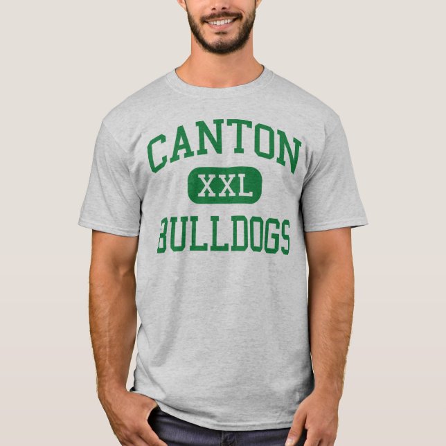 Canton - bulldoggar - kick - Canton Massachusetts Tee Shirt (Framsida)