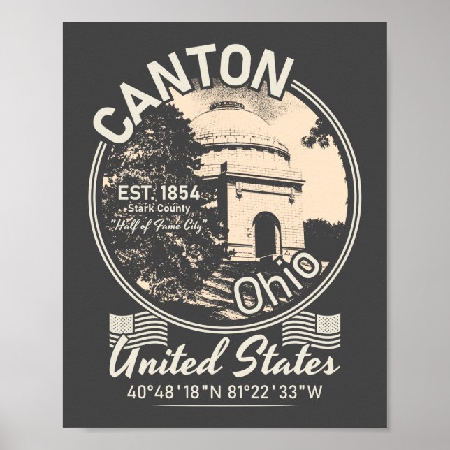 CANTON CITY - OHIO VINTAGE POSTER (Framsidan)