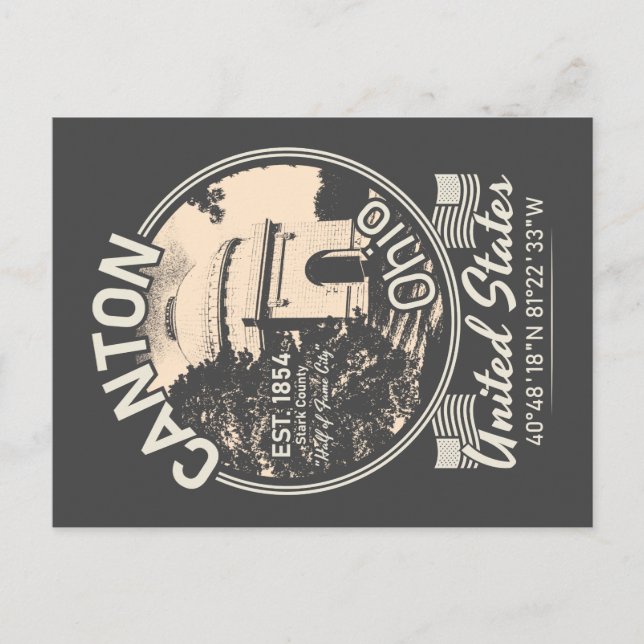 CANTON CITY - OHIO VINTAGE VYKORT (Framsida)