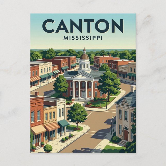 Canton, Mississippi Vykort (Framsida)