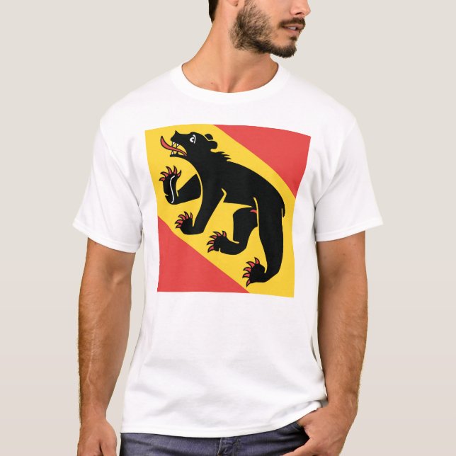 Canton of Bern flag Switzerland symbol T Shirt (Framsida)