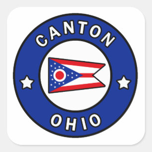 Canton Ohio Fyrkantigt Klistermärke