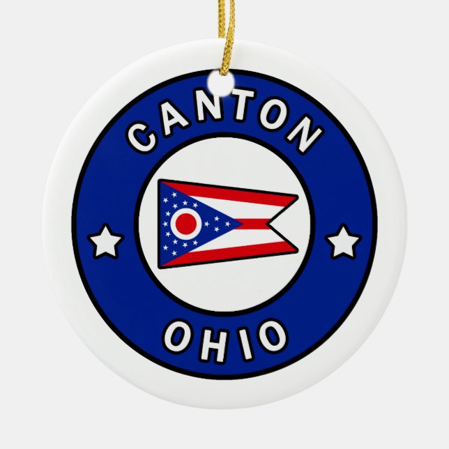 Canton Ohio Julgransprydnad Keramik (Framsidan)