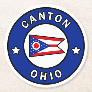 Canton Ohio Underlägg Papper Rund