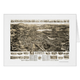 Canton panorama- karta för MORSOR - 1918 Hälsningskort