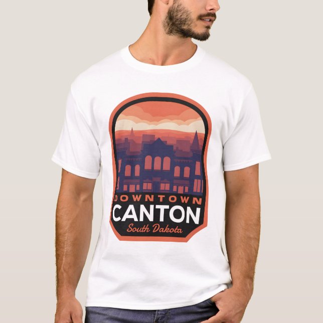 Canton South Dakota Historic Downtown T Shirt (Framsida)