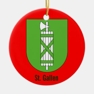 Canton St Gallen * julprydnad Julgransprydnad Keramik