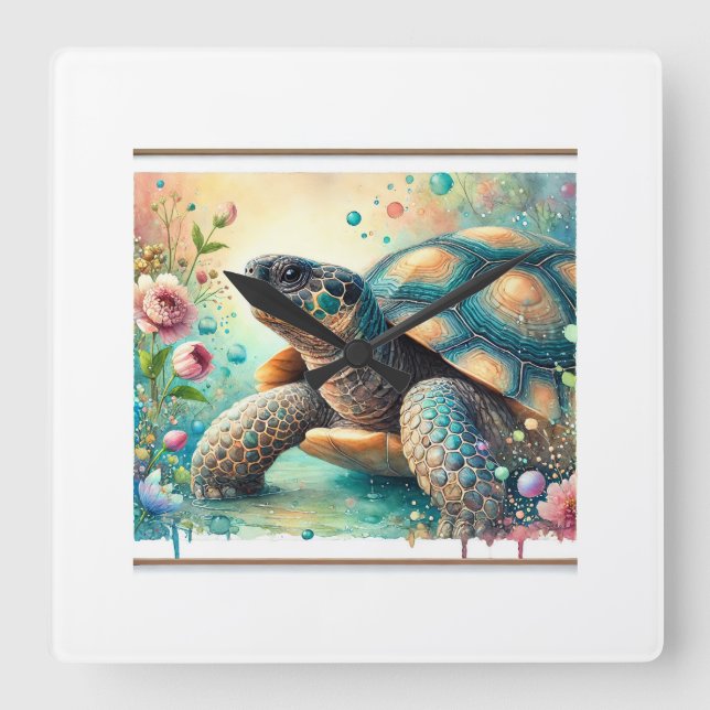 Cantors giant softshell turtle 060824AREF136 - Wat Fyrkantig Klocka (Framsida)