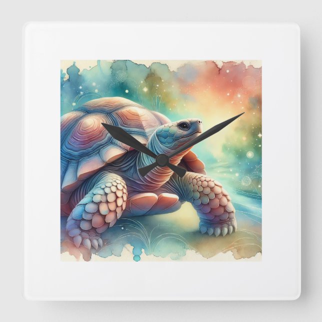 Cantors giant softshell turtle 250924AREF118 - Wat Fyrkantig Klocka (Framsida)