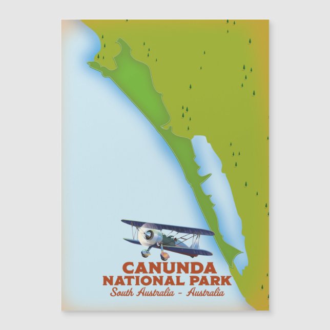 Canunda nationalpark SydAustralien karta (Framsida)
