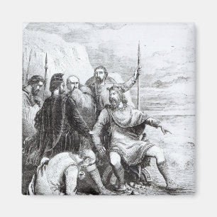 Canute som Reproving smicker av hans hovmän Magnet