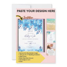 Canva bröllopsinbjudan och Spara datumet mall