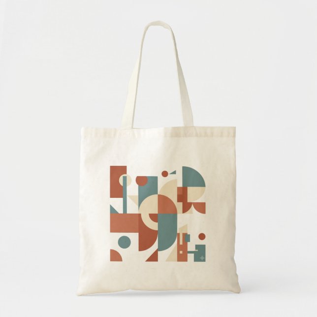 Canva Totebag Geometrisk Design Tygkasse (Framsidan)