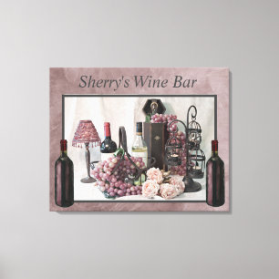 Canvas 30" x 24" "Sherry's" Vin Pub
