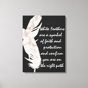 Canvas Art White Feathers