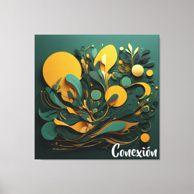 Canvas Arte Abstracto Biodiversidad Viva Conexión (Framsida)