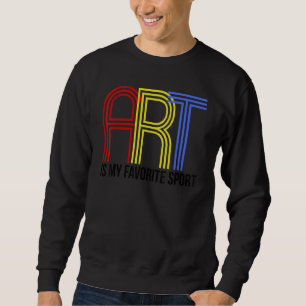 Canvas Artsy Artist är min favoritsport Lång Ärmad Tröja
