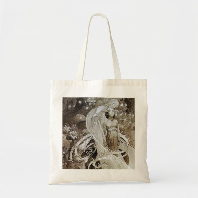 Canvas Bag: Mucha Illustration från Le Pater Tygkasse (Framsidan)