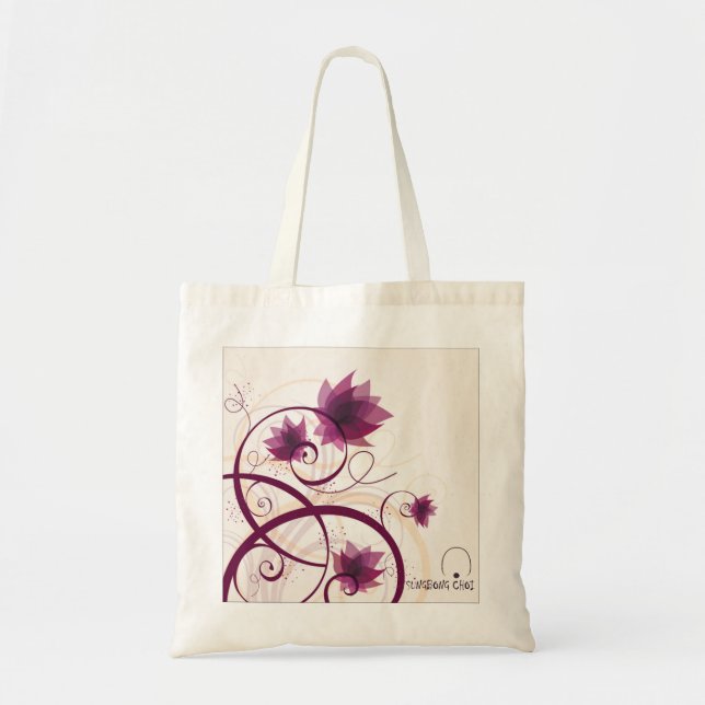 Canvas Bag- Purple Dream  캔버스 백-보랏빛 꿈 Tygkasse (Framsidan)