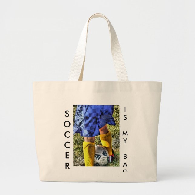 Canvas Bag "SOCCER IS MY BAG" Jumbo Tygkasse (Framsidan)