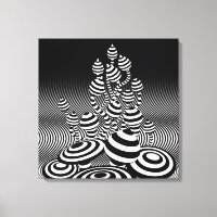 Canvas Black & White Magic Svamp 1 m sq.
