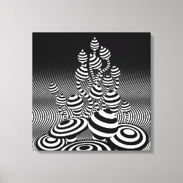 Canvas Black & White Magic Svamp 1 m sq.