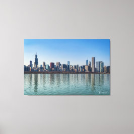 Canvas - Chicago Skyline Sjö Michigan Illinois