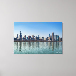 Canvas - Chicago Skyline Sjö Michigan Illinois