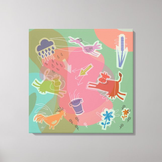 Canvas cow chicken bird (Framsida)