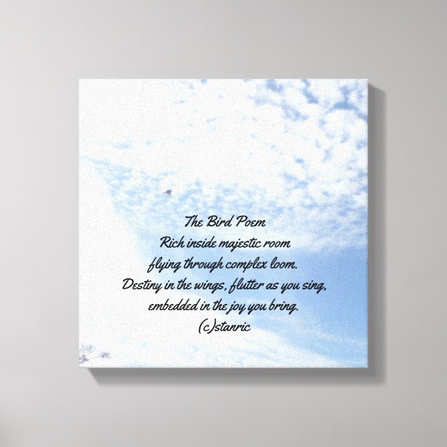 CANVAS FÅGELSKA DIKT (Framsida)