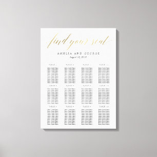 Canvas Faux Guld i Modern Script-diagram