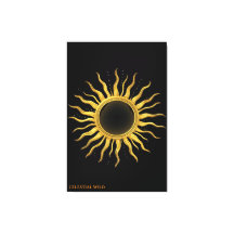 Canvas Golden Solar Eclipse Celestial Wall Art