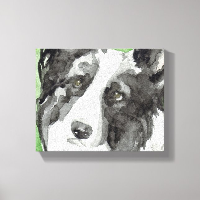 Canvas Hund Art med Gräns Collie (Framsida)