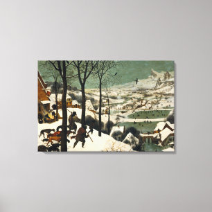 Canvas Jägarna i snö Pieter Bruegel