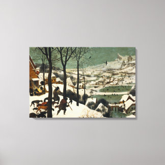 Canvas Jägarna i snö Pieter Bruegel
