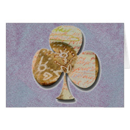 Canvas klöver hälsningskort