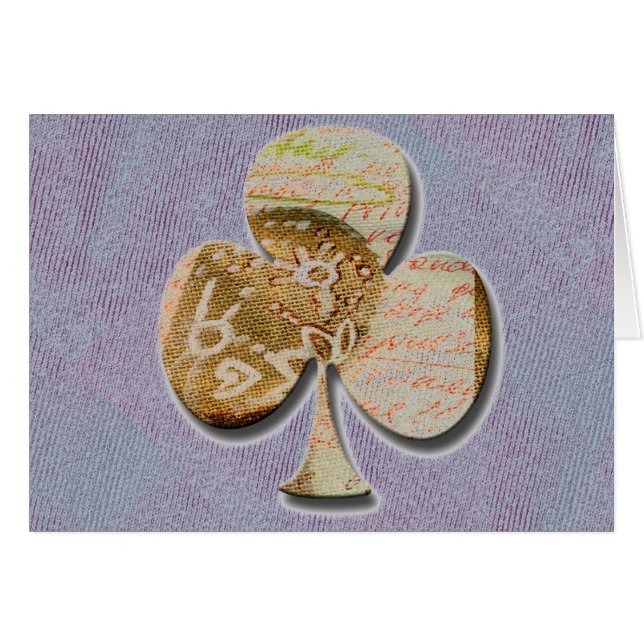 Canvas klöver hälsningskort (Framsidan Horizontal)